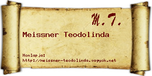 Meissner Teodolinda névjegykártya